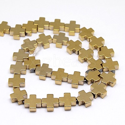 Electroplate Non-magnetic Synthetic Hematite Beads Strands G-I096-01-1