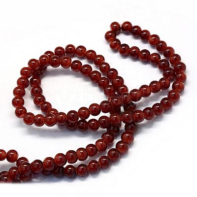 Baking Paint Imitation Jade Glass Round Bead Strands DGLA-Q021-10mm-11-1