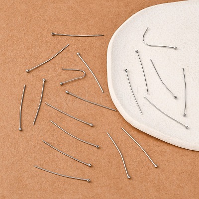 Tarnish Resistant 304 Stainless Steel Ball Head pins STAS-N017-02-35mm-1