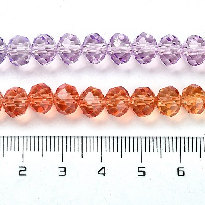 Transparent Painted Glass Beads Strands DGLA-A034-T8mm-A12-1