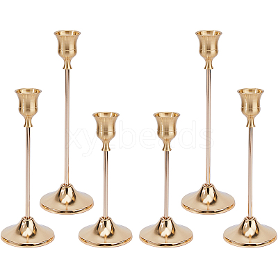 6 Sets Aluminum Candle Holders AJEW-WH0696-152-1