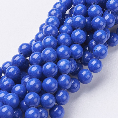 Natural Mashan Jade Round Beads Strands X-G-D263-8mm-XS08-1