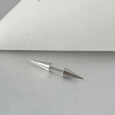 Cone 304 Stainless Steel Eyebrow Straight Barbell Rings with Spikes End WG9938B-04-1