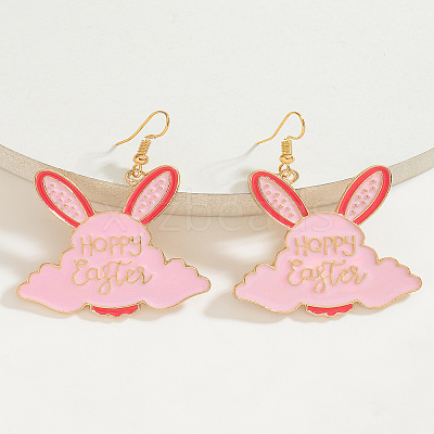 Easter Zinc Alloy Enamel Dangle Earrings FS-WG28919-05-1