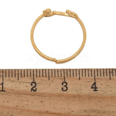 304 Stainless Steel Cuff Rings for Women RJEW-D285-01G-S-1