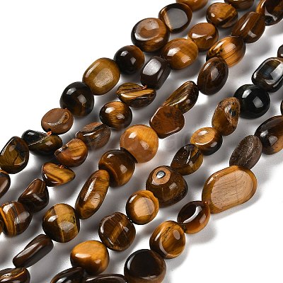 Natural Tiger Eye Beads Strands G-P497-01E-20-1