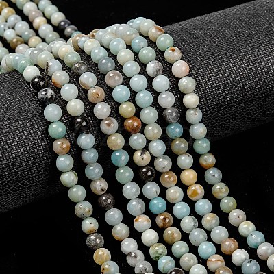 Natural Flower Amazonite Beads Strands Z26N5018-1