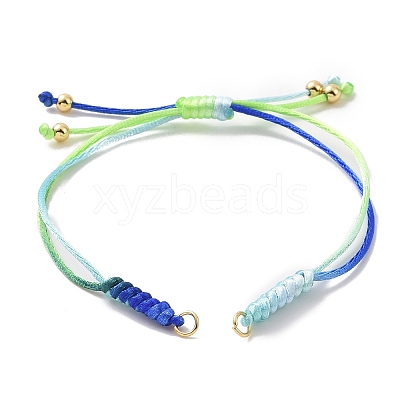 Adjustable Braided Nylon Thread Link Bracelet Makings AJEW-JB01160-02-1