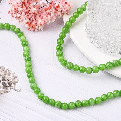 Natural Mashan Jade Round Beads Strands X-G-D263-6mm-XS17-1