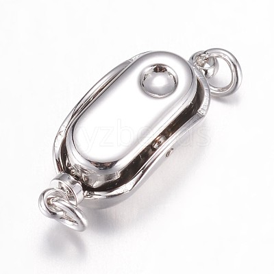 Tarnish Resistant 304 Stainless Steel Box Clasps STAS-P100-22P-1