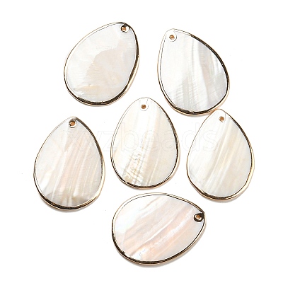 Natural Freshwater Shell Pendants BSHE-G034-15-1