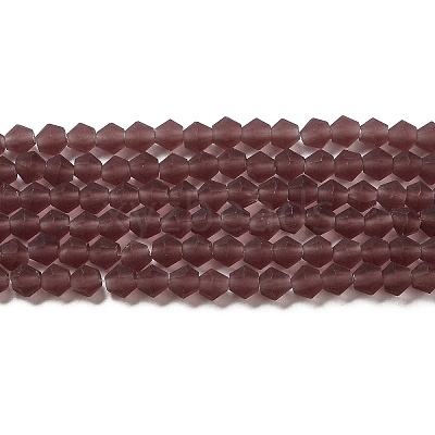 Imitate Austrian Crystal Frosted Glass Beads Strands EGLA-A039-T6mm-MD05-1