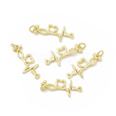 Rack Plating Brass Pendants KK-B065-02G-1