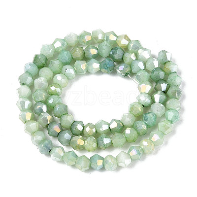 Ombre Effect Dyed Glass Beads Strands LS-GLAA-T025-4mm-09E-1
