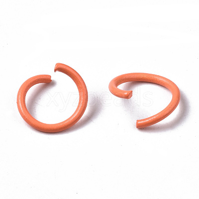 Spray Painted Iron Open Jump Rings IFIN-T017-04A-1