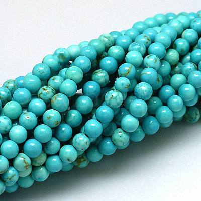 Natural Magnesite Beads Strands TURQ-P027-69-4mm-1