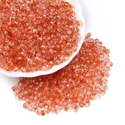 Baking Paint Electroplate Transparent Glass Seed Beads SEED-N006-07B-1