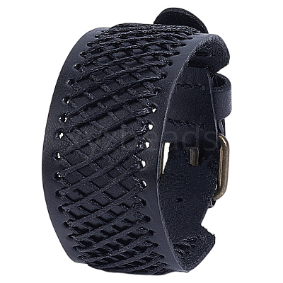 1Pc Imitation Leather Cord Bracelets BJEW-CL0001-35B-1