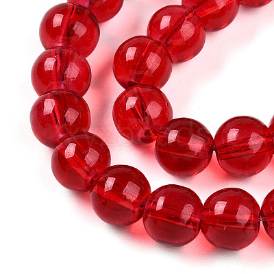 Baking Paint Transparent Glass Beads X1-DGLA-N006-8mm-10-1