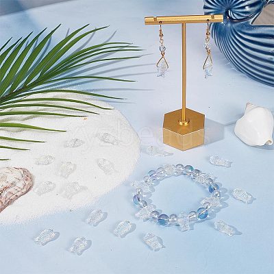 DIY Fish Beaded Stretch Bracelet Making Kit GLAA-SC0001-77A-1