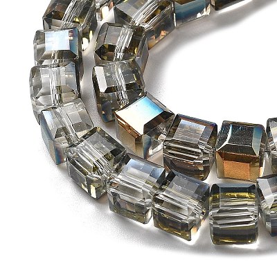 Electroplate Glass Beads Strands EGLA-H108-01A-HP02-1