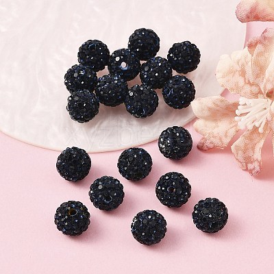 Grade A Round Pave Disco Ball Beads X-RB-H258-10MM-207-1