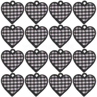16Pcs Spary Painted Alloy Polyester Pendants FIND-SC0016-85-1