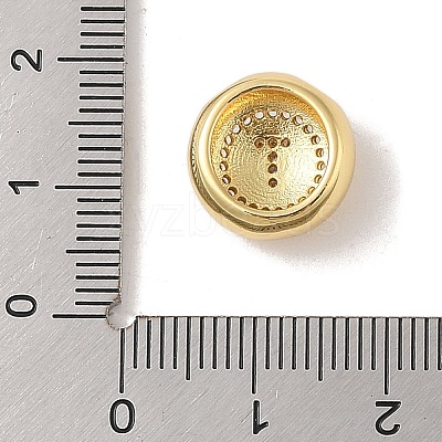 Rack Plating Brass & Cubic Zirconia Pendants KK-Z047-07G-T-RS-1