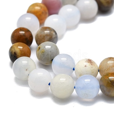 Natural Chalcedony Beads Strands G-E576-11B-1