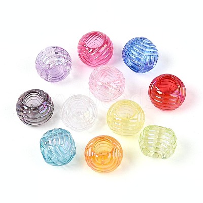 UV Plating Transparent Acrylic European Beads TACR-T029-04M-1