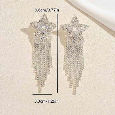 Brass Rhinestone Stud Earrings for Women QC2926-1