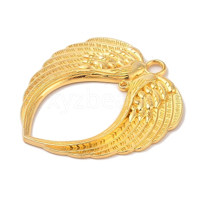 Tibetan Style Alloy Wing Large Pendants TIBEP-S100-G-RS-1