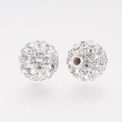 Polymer Clay Rhinestone Beads RB-K050-8mm-C31-1