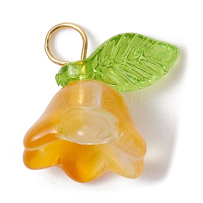 50Pcs 5 Colors Glass Charms PALLOY-JF02301-01-S-1