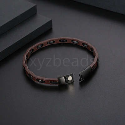Leather Cord Bracelets for Men WG751FF-01-1