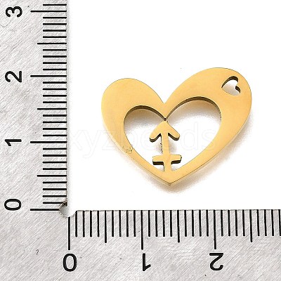 201 Stainless Steel Pendants STAS-A116-01G-09-1