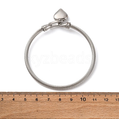 304 Stainless Steel Charm Bangles BJEW-K280-03P-1