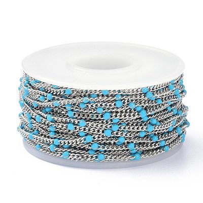 304 Stainless Steel Enamel Curb Chains CHS-P013-01P-03-1