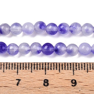 Dyed Natural White Jade Beads Strands G-T140-4mm-A09-1