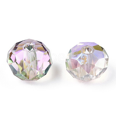 Transparent Electroplate Glass Beads GLAA-L046-02A-1