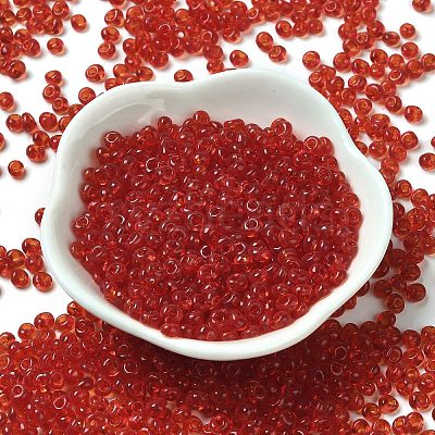 Transparent Colours Glass Seed Beads X1-SEED-P006-02A-06-1