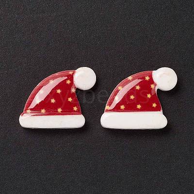 Christmas Themed Opaque Resin Cabochons LS-CRES-P022-08-1