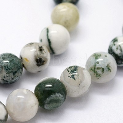 Natural Tree Agate Beads Strands G-I199-03-4mm-1