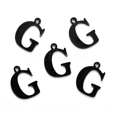 304 Stainless Steel Alphabet Charms STAS-H122-G-EB-1