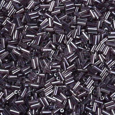 Transparent Colours Luster Glass Bugle Beads SEED-N005-001-A03-1