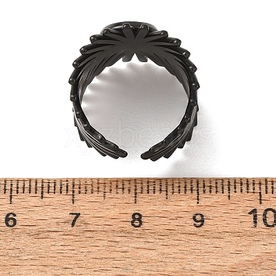 V-Shaped 304 Stainless Steel Cuff Ring Components SA-CBAC0DF-01A-EB-1
