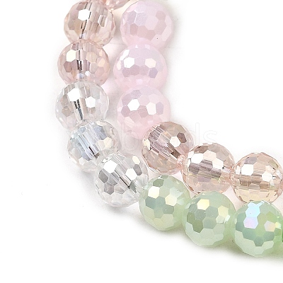 Electroplate Glass Beads Strands EGLA-D300-06-6mm-02-1