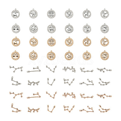 4 Sets 4 Styles Zinc Alloy Jewelry Pendant FIND-CD0001-09-1