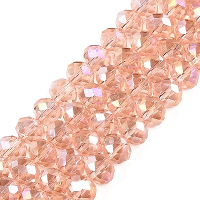 Electroplate Glass Beads Strands EGLA-A044-T8mm-B21-1