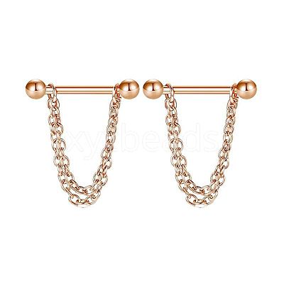 304 Stainless Steel Nipple Rings WG03B2E-11-1